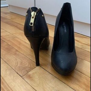 New faux leather heels